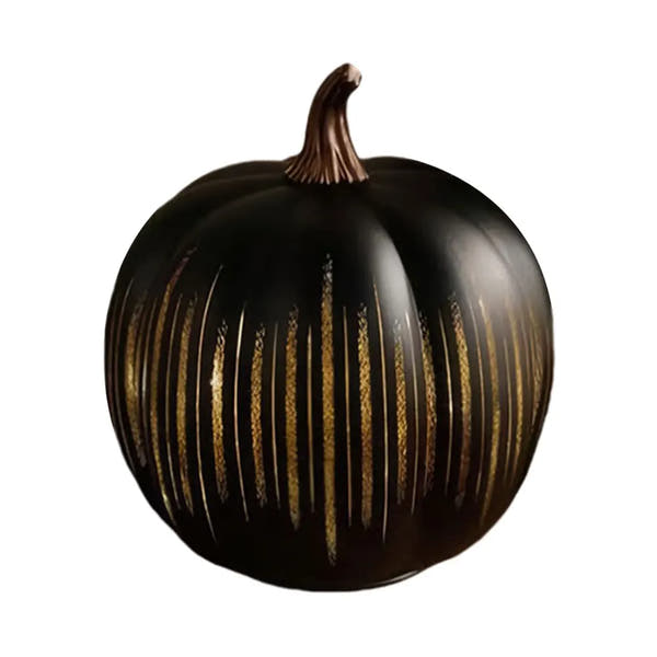 Illuminated Starry Night Glass Pumpkins