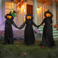 WickedWitches™ - 3 Glowing Pumpkin Witches