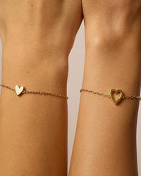 Velixir™ - 14K Gold Plated Matching Heart Bracelet