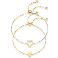 Velixir™ - 14K Gold Plated Matching Heart Bracelet