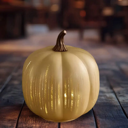 Illuminated Starry Night Glass Pumpkins